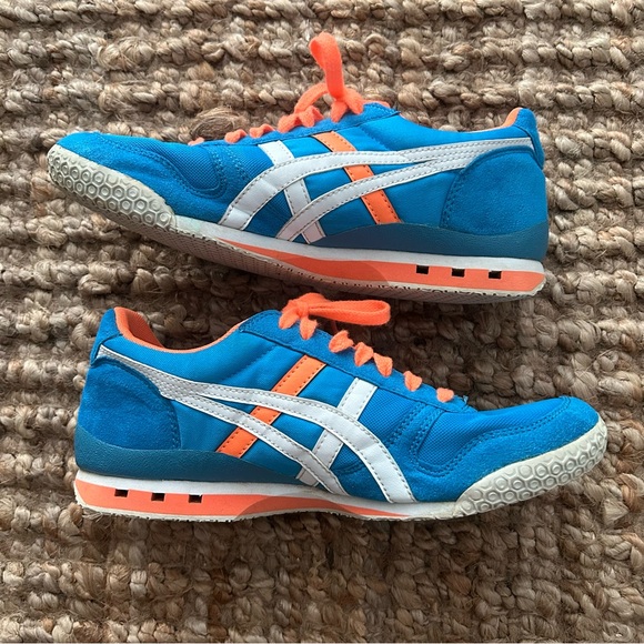 Onitsuka Tiger Ultimate 81 Retro Sneakers Blue Orange White Women’s Size 8 - Picture 3 of 9